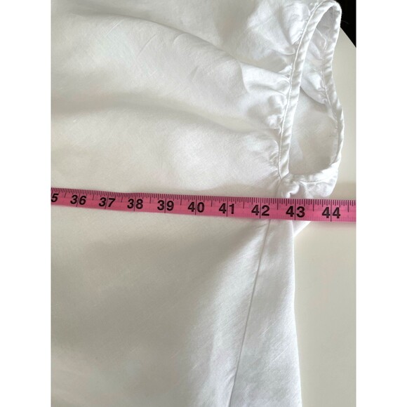 Vintage 100% Linen Tunic Top Sz L Cowl Neck Oversized Artsy Minimalist Lagenlook - Picture 8 of 13